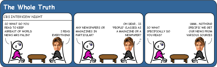 Palin Is Up To Date With Current Affairs cartoon